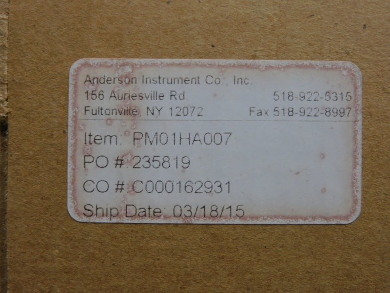 ANDERSON INSTRUMENT PM01HA007 30VDC NSMP
