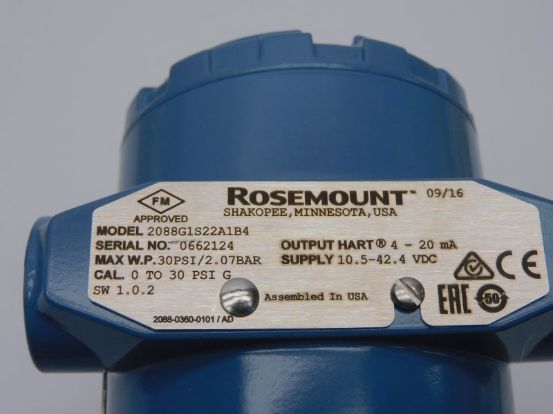 ROSEMOUNT 2088G1S22A1B4 10.5-42.4VDC 30PSI NSMP