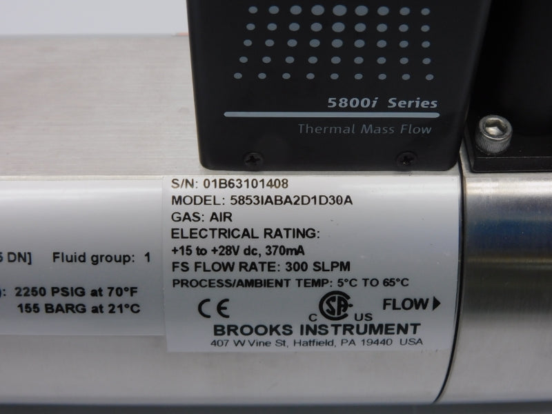 BROOKS INSTRUMENT 5853IABA2D1D30A 15-28VDC 2250PSI NSNP