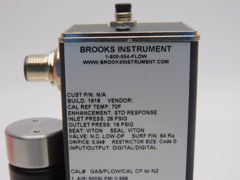 BROOKS INSTRUMENT SLA5853F2DAB3A2A1 REV. A 14-27VDC 1500PSI NSNP