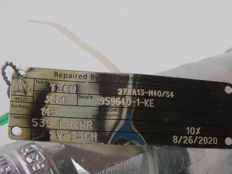FARRIS ENGINEERING 27CA13-M40/S4 1/2X1C 145PSI UNMP