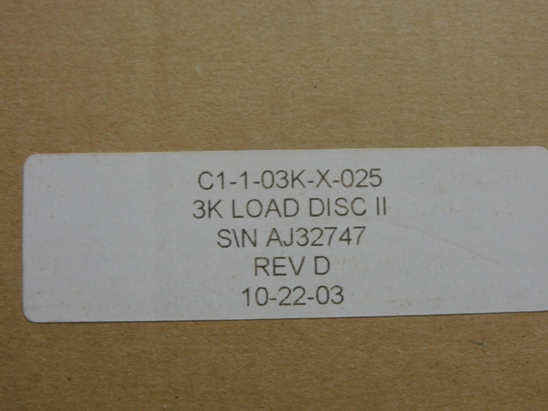 KISTLER MORSE C1-1-03K-X-025 REV. D NSMP