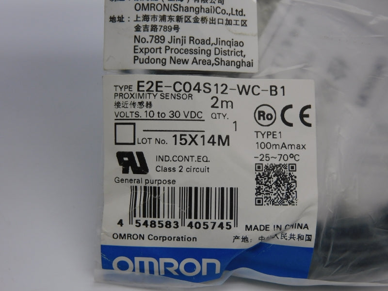 OMRON E2E-C04S12-WC-B1 10-30VDC 2M NSMP