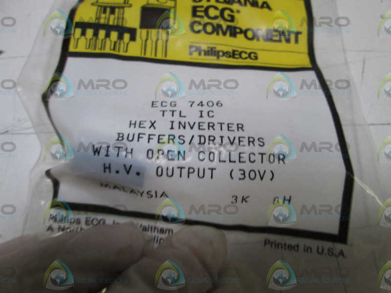 LOT OF 12 ECG INVERTER 7406 NSMP