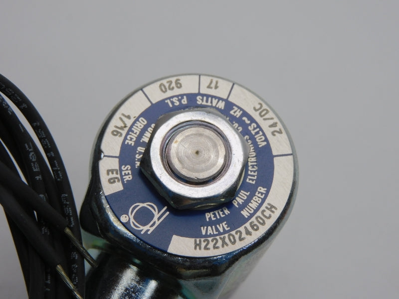 PETER PAUL ELECTRONICS H22X02460CH 24VDC 920PSI 1/16" NSNP