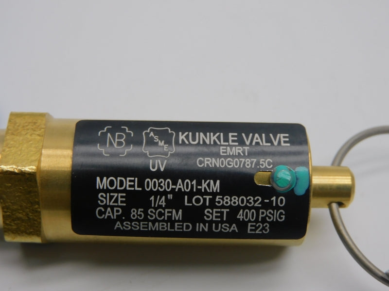 KUNKLE 0030-A01-KM 400PSI 1/4" NSNP