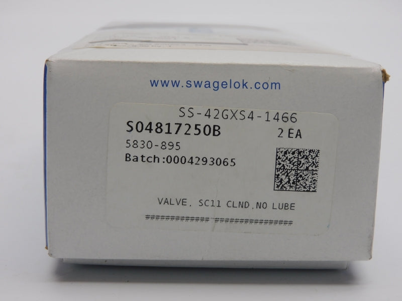 SWAGELOK SS-42GXS4-1466 (PKG OF 2) NSFS