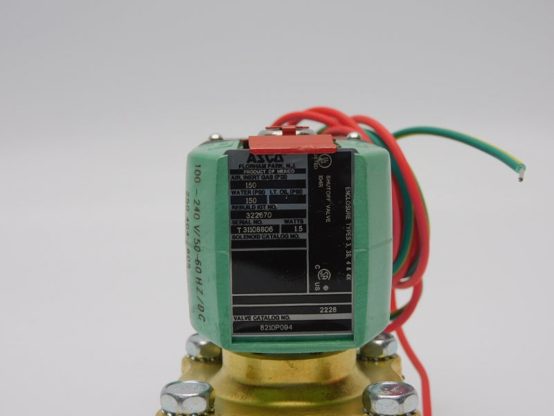 ASCO 8210P094 100-240V 150PSI NSMP