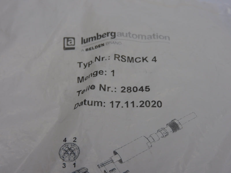 LUMBERG AUTOMATION RSMCK4 28045 (AS IS) NSMP