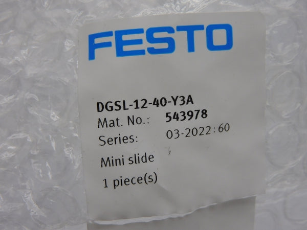 FESTO DGSL-12-40-Y3A 543978 NSMP