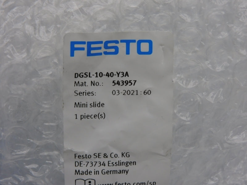 FESTO DGSL-10-40-Y3A 543957 NSMP