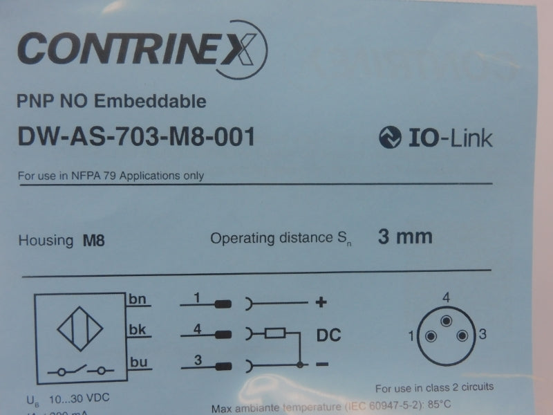 CONTRINEX DW-AS-703-M8-001 10-30VDC NSMP