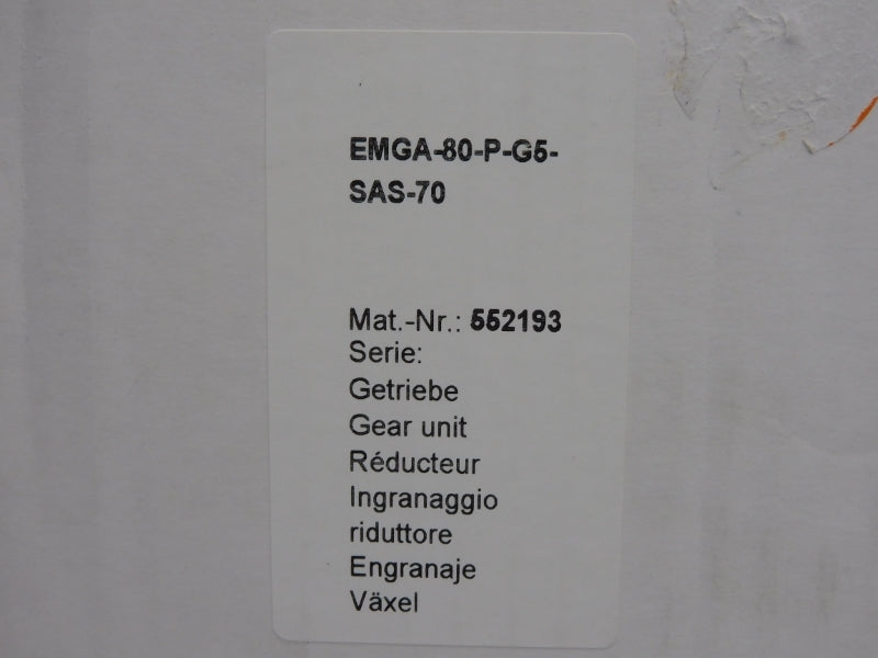FESTO NEUGART EMGA-80-P-G5-SAS-70 552193 NSMP