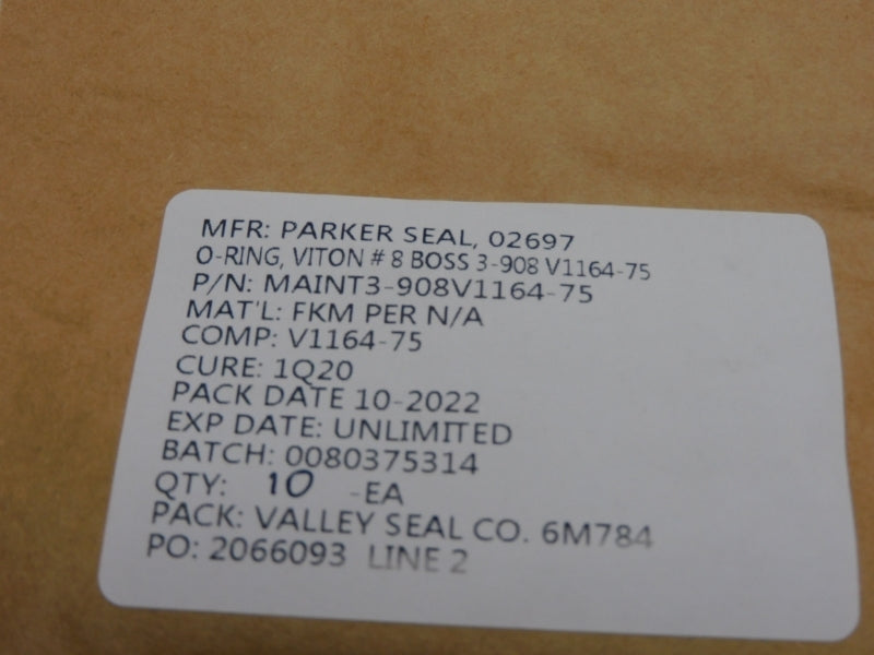 PARKER MAINT3-908V1164-75 (PKG OF 10) NSFS