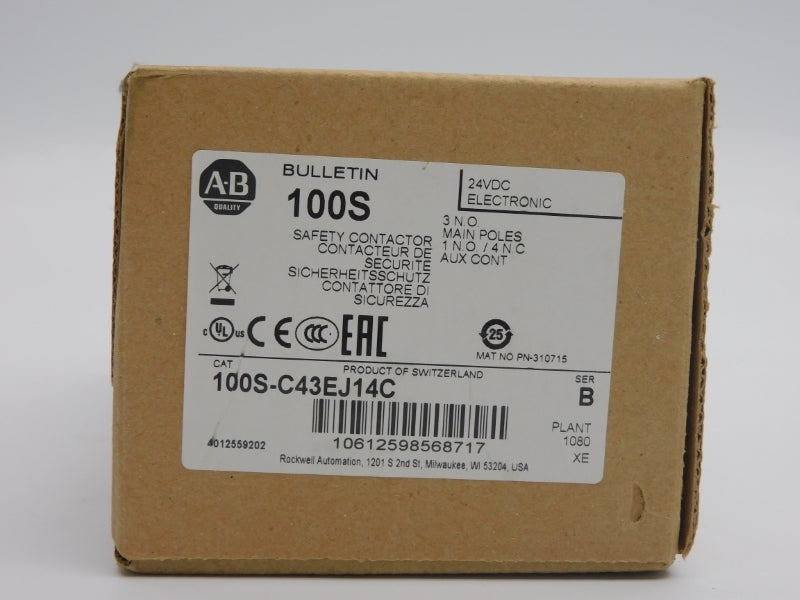 ALLEN BRADLEY 100S-C43EJ14C SER. B 24VDC 85A (BR/WH) NSMP