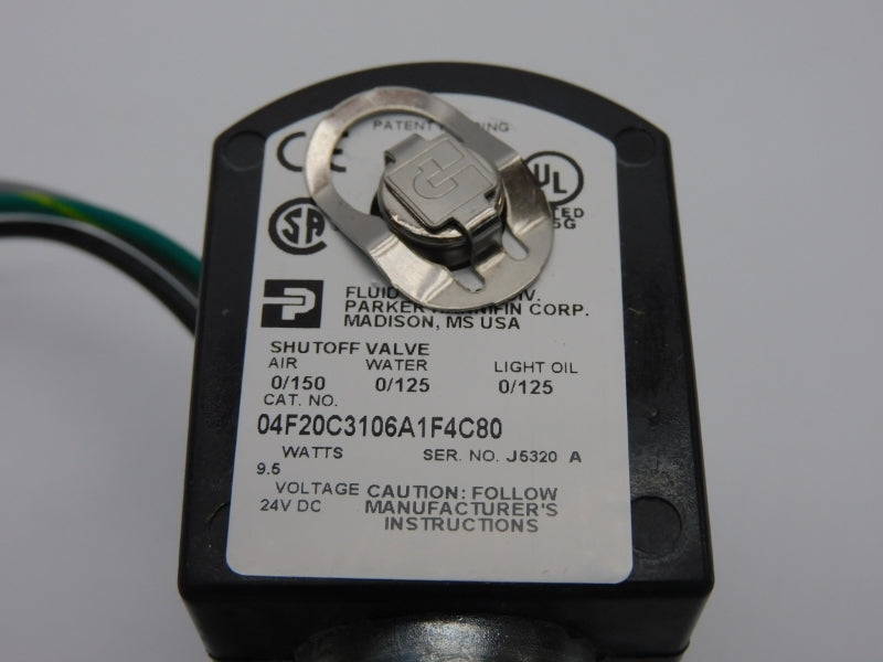 PARKER 04F20C3106A1F4C80 24VDC 150PSI 1/4" NSMP