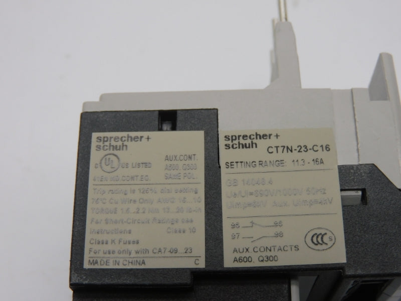 SPRECHER+SCHUH CT7N-23-C16 SER. A 1000V 11.3-16A NSMP