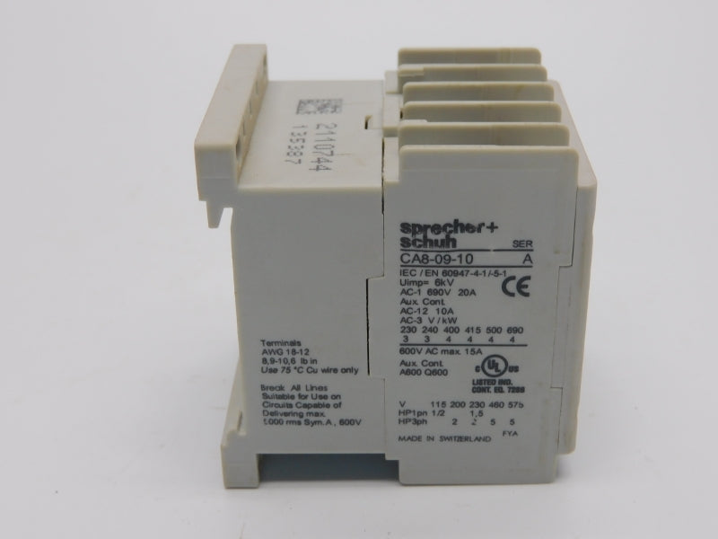 SPRECHER+SCHUH CA8-09-10 SER. A 24V 20A (AS PICTURED) UNMP