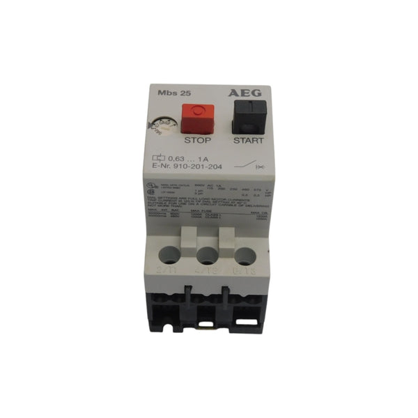 AEG 910-201-204 MBS25 600VAC 0.63-1A NSNP