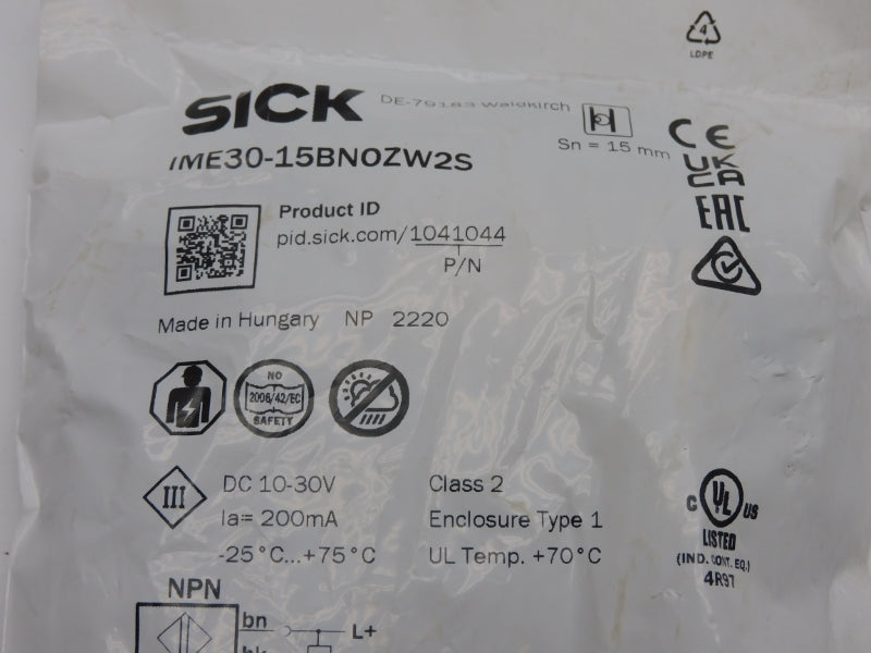 SICK IME30-15BN0ZW2S 1041044 10-30VDC NSMP
