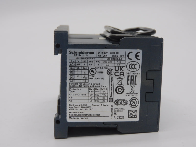 SCHNEIDER ELECTRIC LC2K1201M7 220/230V 20A NSMP