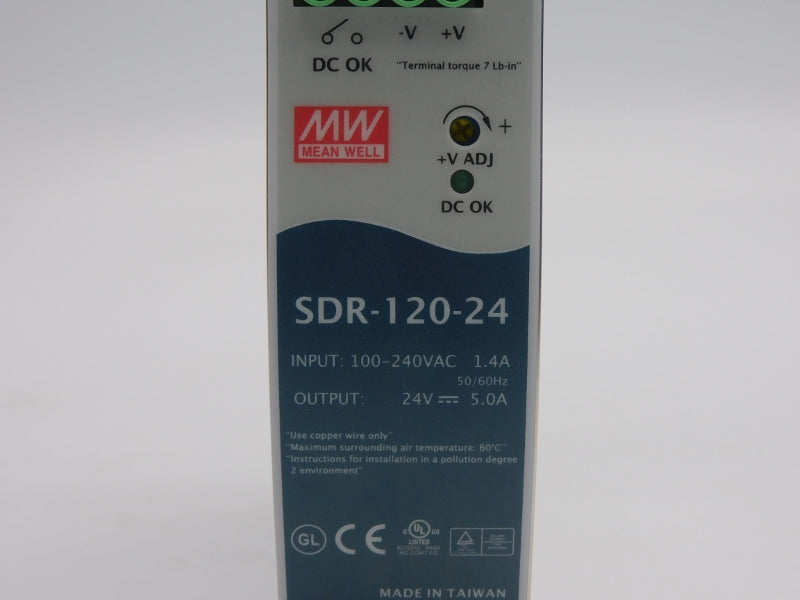 MEAN WELL SDR-120-24 100-240VAC 5.0A NSNP