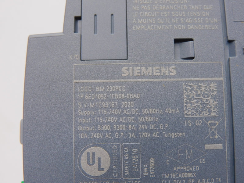 SIEMENS 6ED1052-1FB08-0BA0 F/W V1.82.02 115/240V 10A NSMP