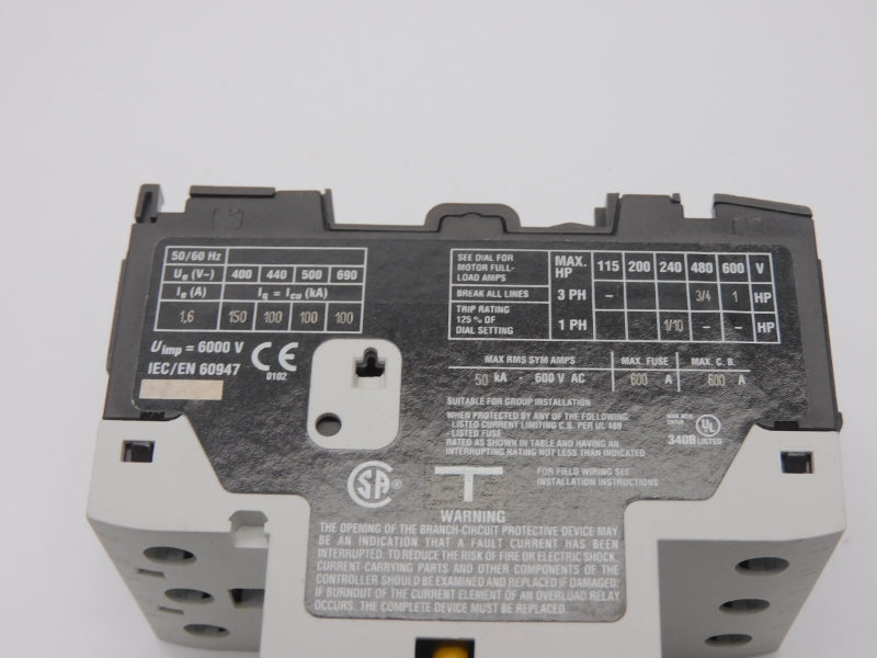 EATON XTPB1P6BC1 690V 1-1.6A NSMP
