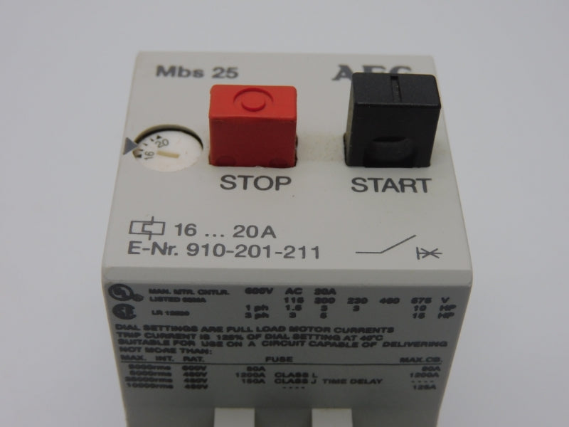AEG 910-201-211-000 254275 600VAC 16-20A NSMP