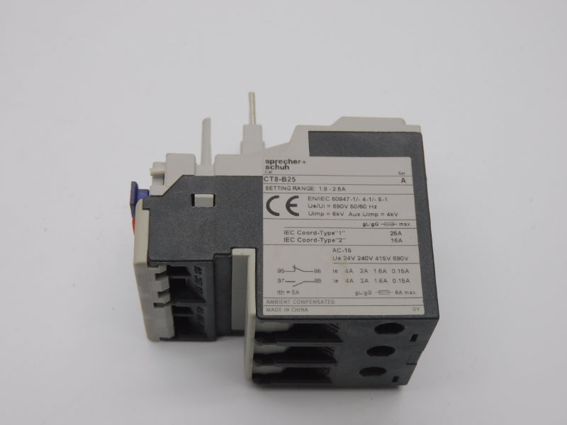SPRECHER+SCHUH CT8-B25 SER. A 690V 1.8-2.5A NSMP