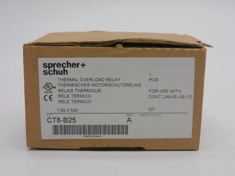 SPRECHER+SCHUH CT8-B25 SER. A 690V 1.8-2.5A NSMP