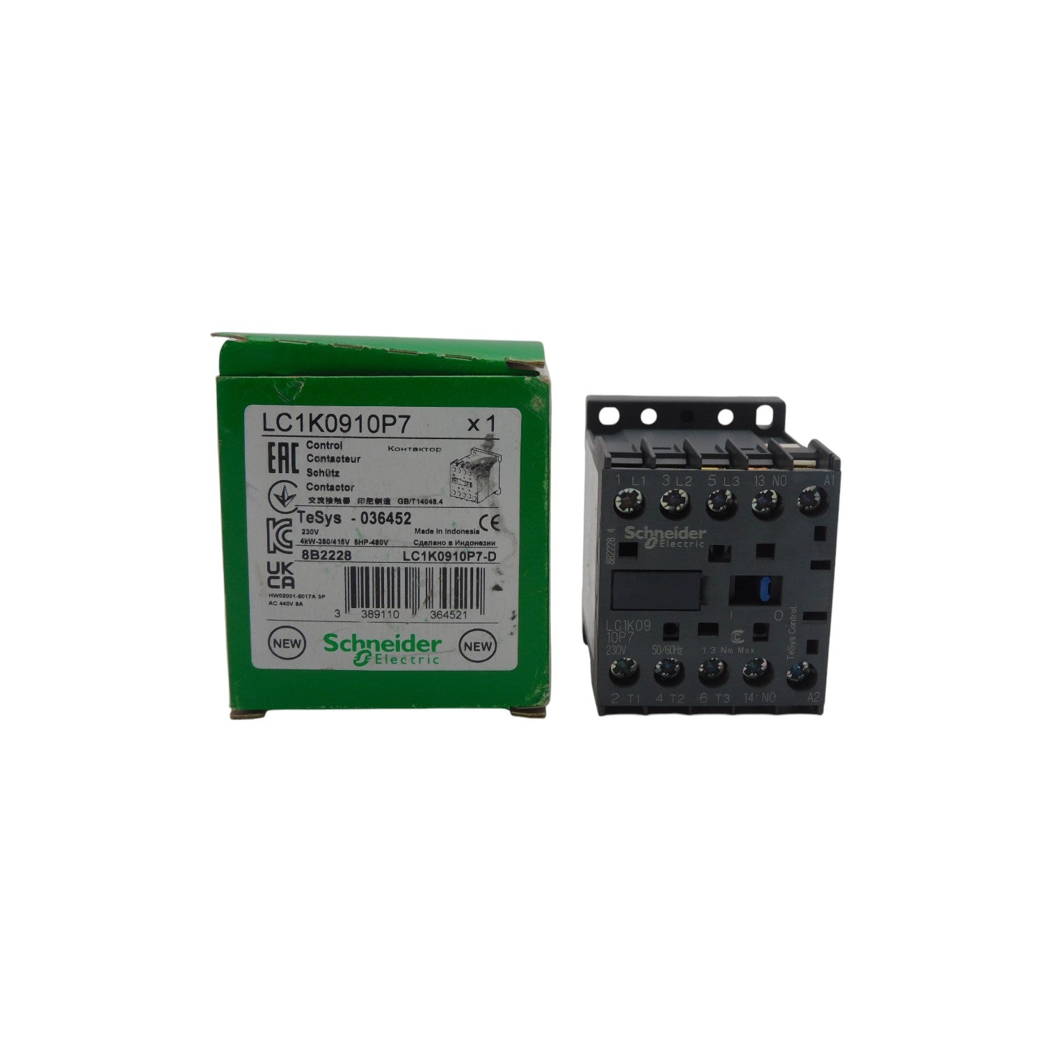 SCHNEIDER ELECTRIC LC1K0910P7 230V 20A (GREEN) NSMP