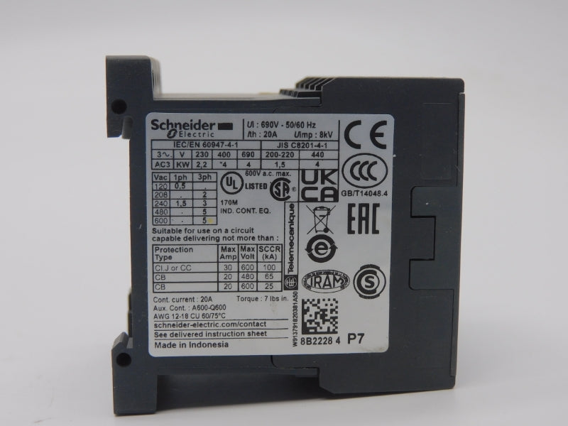 SCHNEIDER ELECTRIC LC1K0910P7 230V 20A (GREEN) NSMP