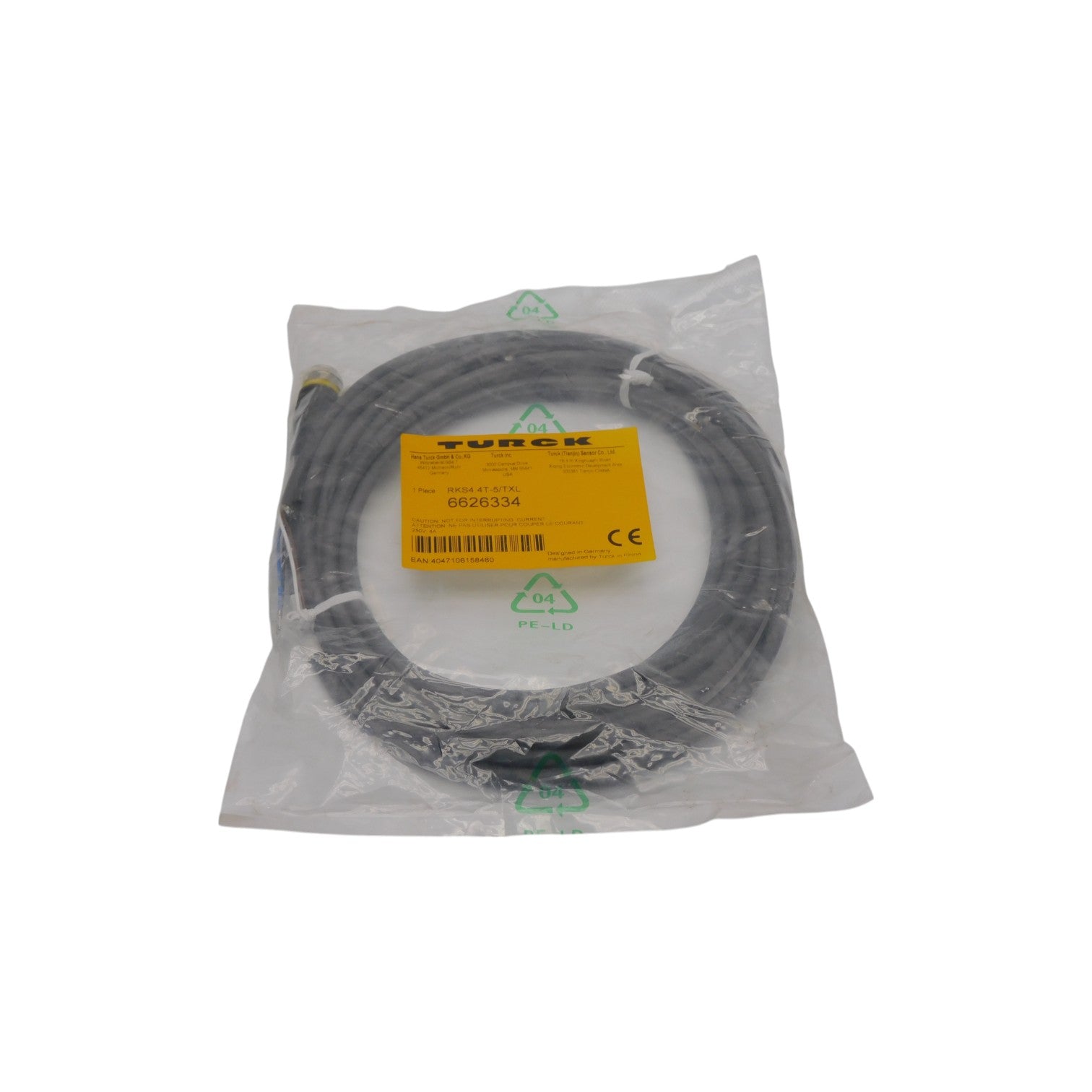 TURCK RKS4.4T-5/TXL 6626334 250V 4A NSMP