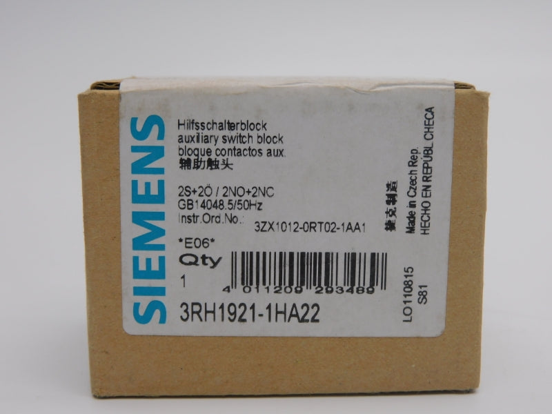 SIEMENS 3RH1921-1HA22 690V 10A NSMP