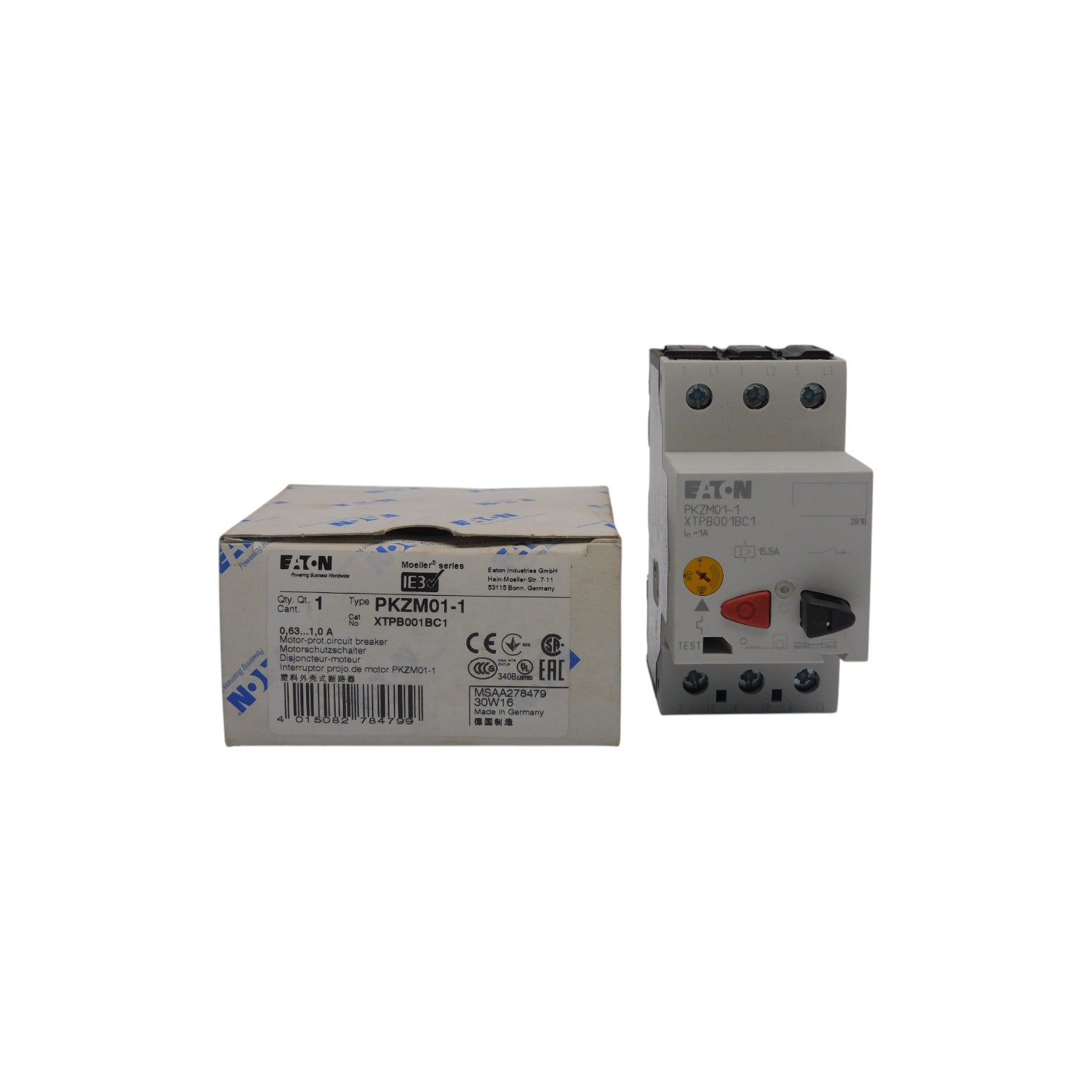 EATON PKZM01-1 XTPB001BC1 690V 0.63-1A NSMP