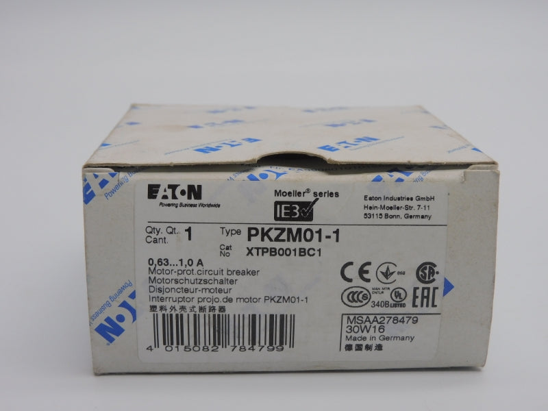 EATON PKZM01-1 XTPB001BC1 690V 0.63-1A NSMP