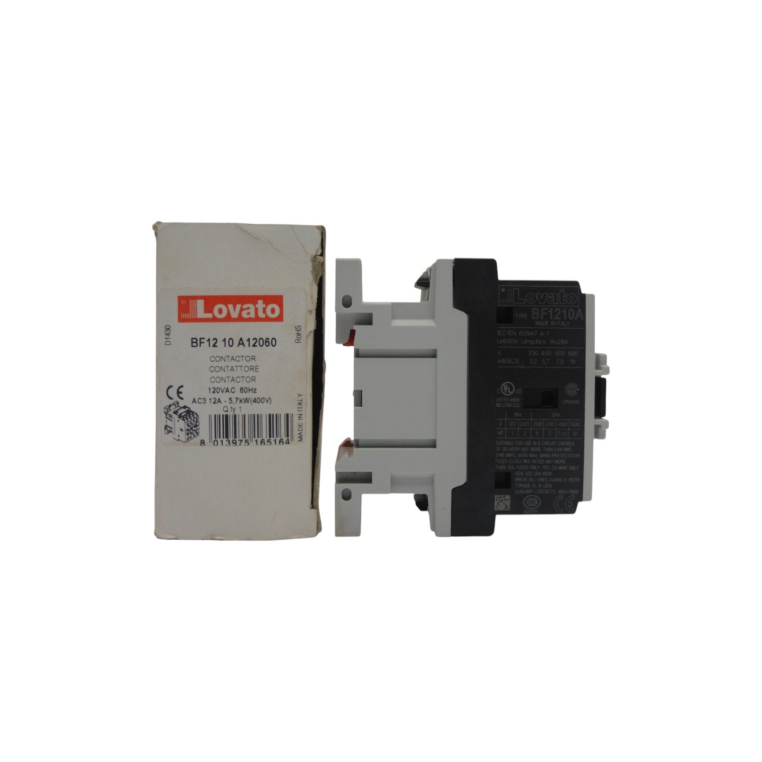 LOVATO BF1210A12060 120VAC 12A NSMP
