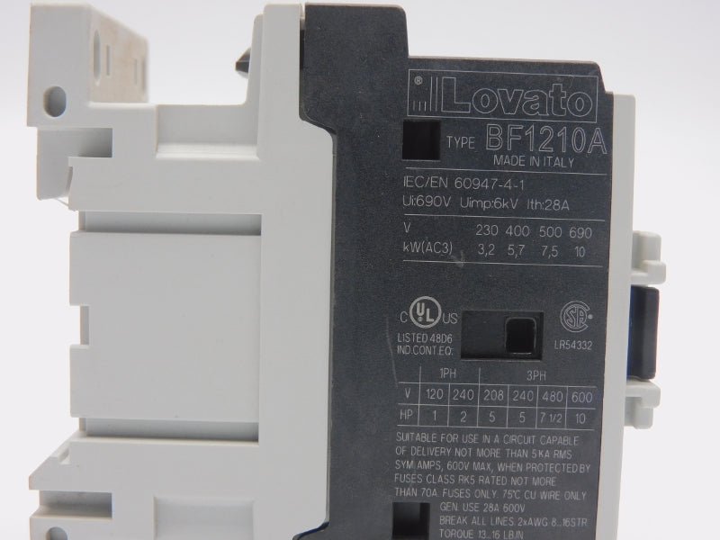 LOVATO BF1210A12060 120VAC 12A NSMP