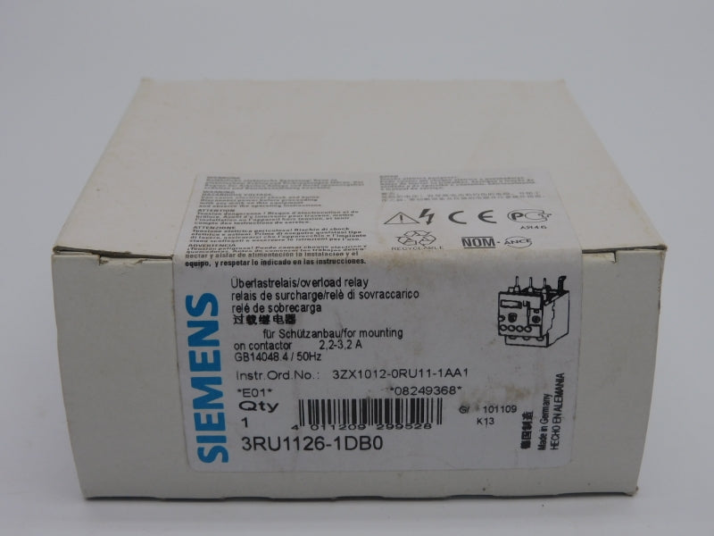 SIEMENS 3RU1126-1DB0 690V 2.2-3.2A NSMP