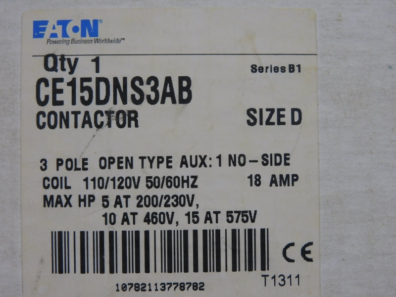EATON CE15DNS3AB SER. B1 110/120V 18A (AS PICTURED) NSMP