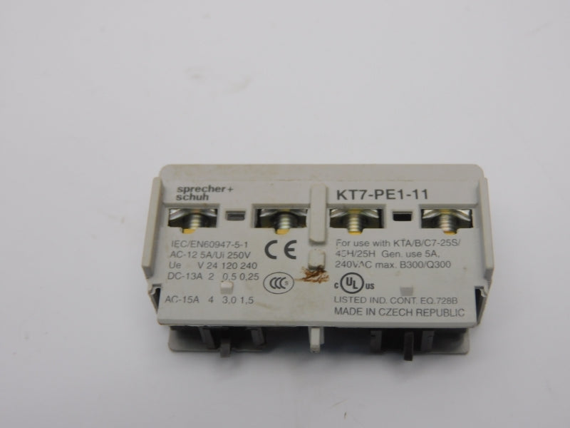 SPRECHER+SCHUH KT7-PE1-11 250V 5A UNMP