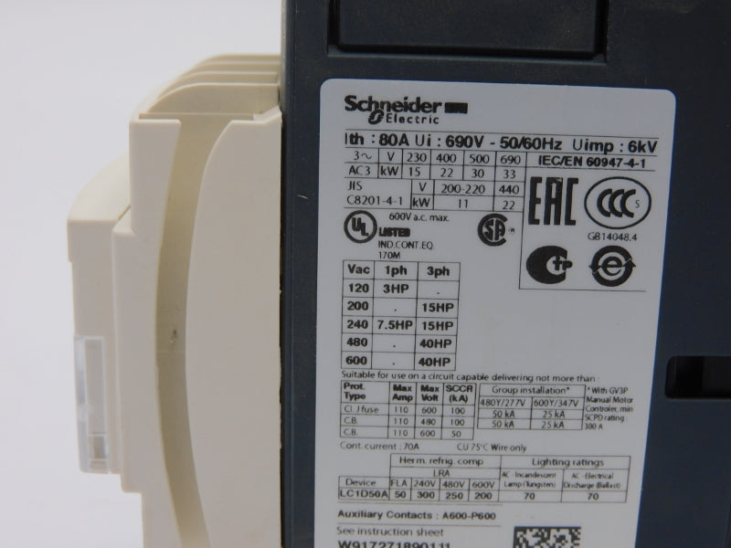 SCHNEIDER ELECTRIC LC1D50ABD 12-24V 50A NSMP