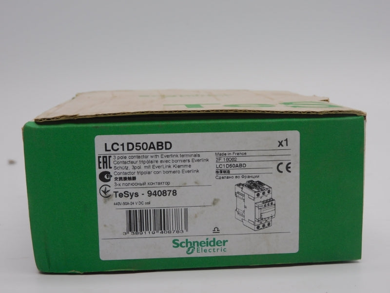 SCHNEIDER ELECTRIC LC1D50ABD 12-24V 50A NSMP