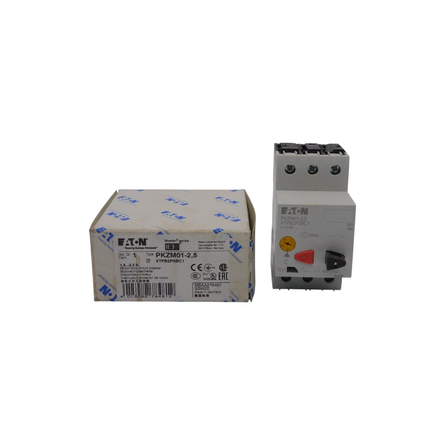 EATON PKZM01-2.5 XTPB2P5BC1 690V 1.6-2.5A NSMP