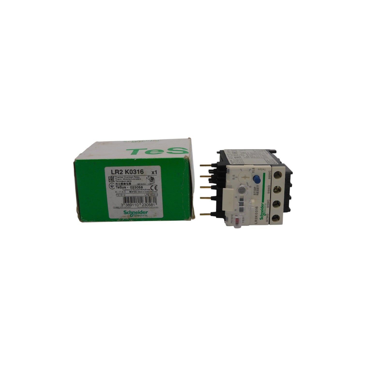 SCHNEIDER ELECTRIC LR2K0316 690V 8-11.5A NSMP