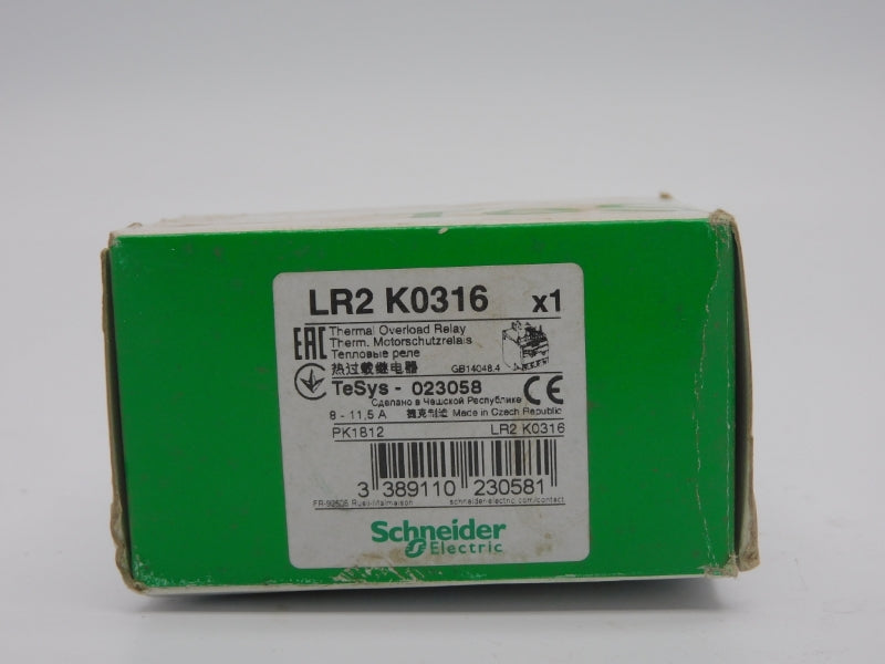 SCHNEIDER ELECTRIC LR2K0316 690V 8-11.5A NSMP