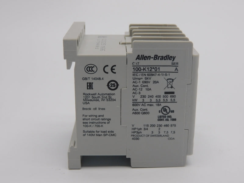 ALLEN BRADLEY 100-K12ZJ01 SER. A 24VDC 20A NSNP
