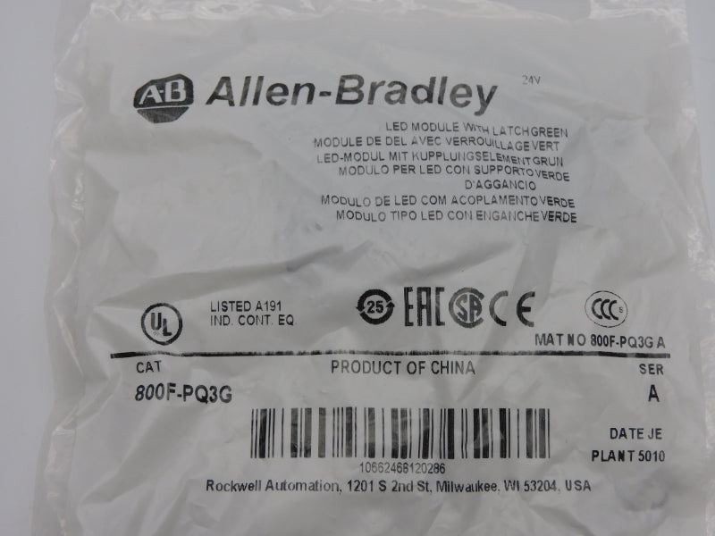 ALLEN BRADLEY 800F-PQ3G SER. A NSMP