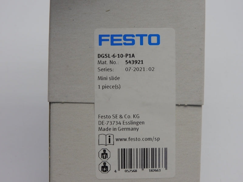 FESTO DGSL-6-10-P1A 543921 NSFS